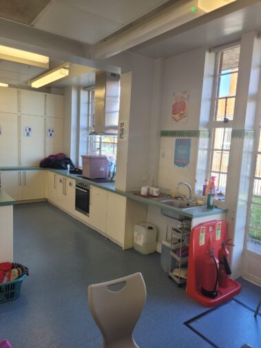 Photos of the original CRMZ Domestic Teaching Kitchen